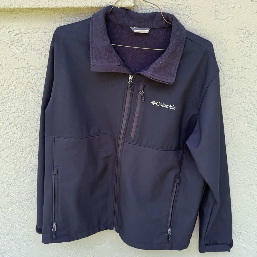 Columbia Mens Ascender Softshell Lined Jacket Size XL Black